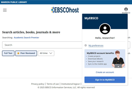 Academic Search Premier Screenshot